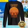 chemist by day witch by night chemistry halloween gift idea for science lover retro sunset design t sweater