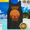 chemist by day witch by night chemistry halloween gift idea for science lover retro sunset design t tank top