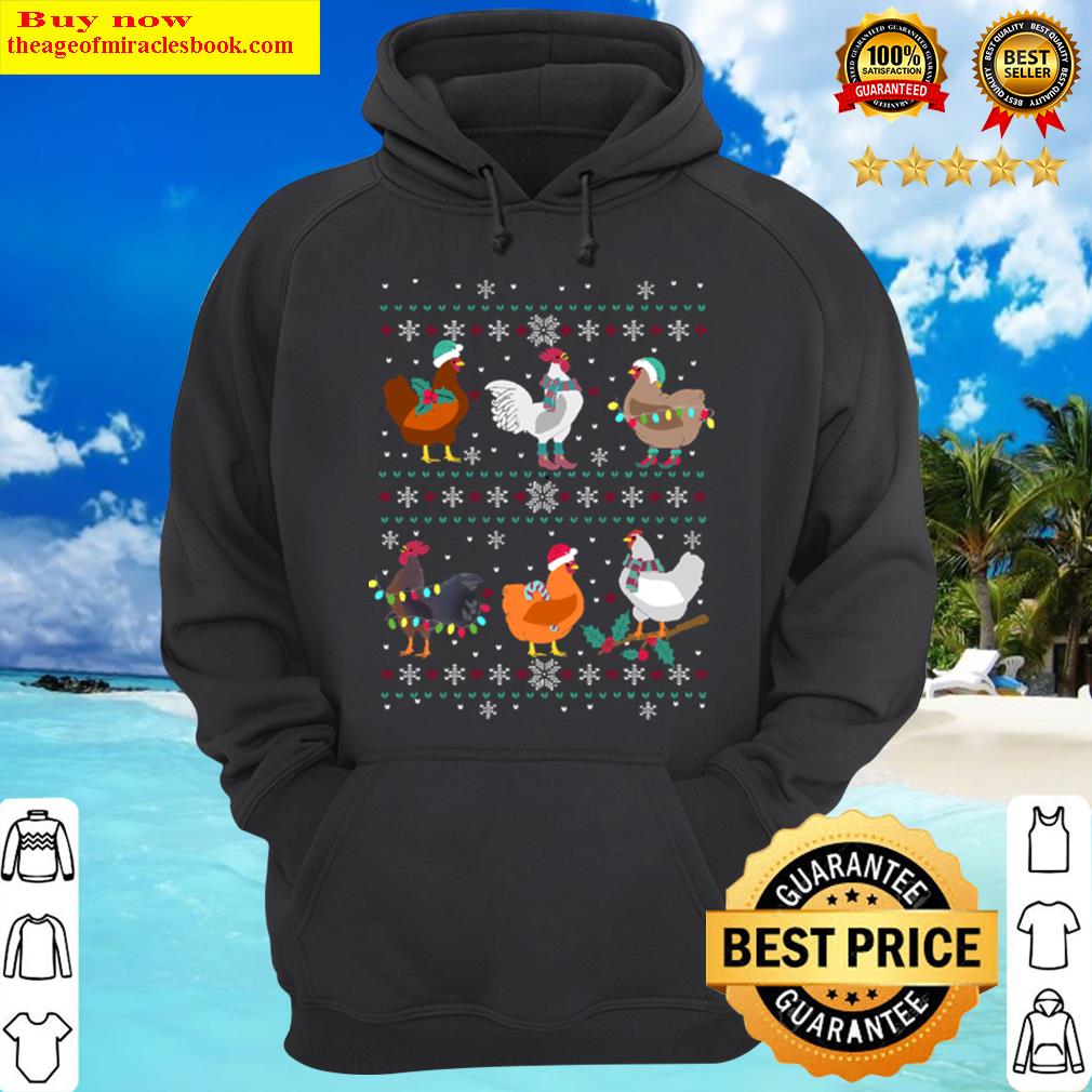chicken ugly christmas hoodie