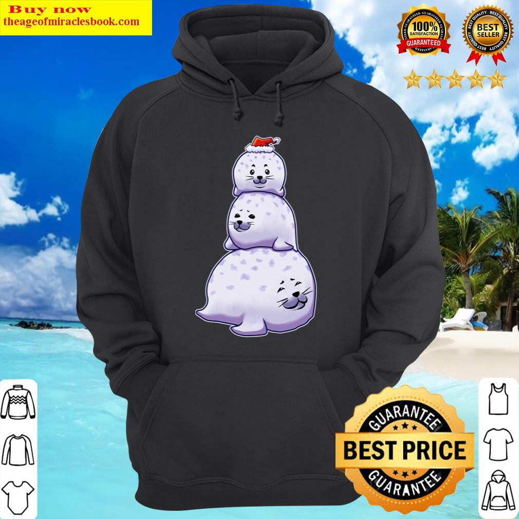 chonky seal snowman christmas hoodie