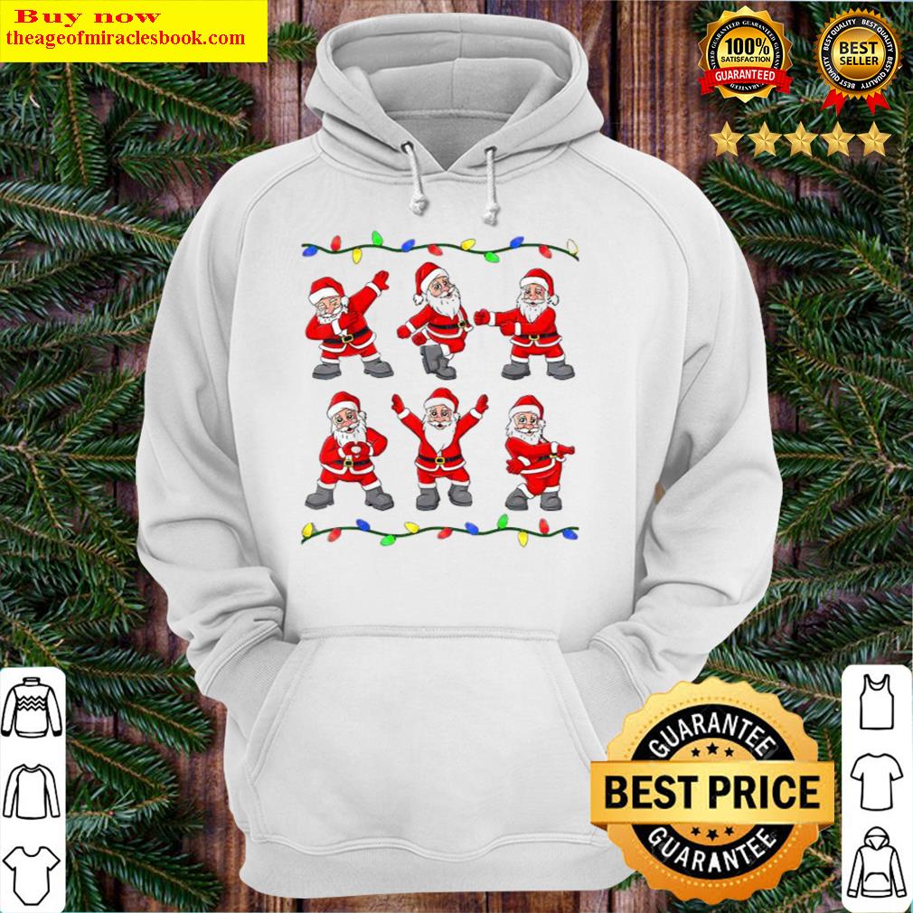 christmas santa claus dancing tree lights hoodie
