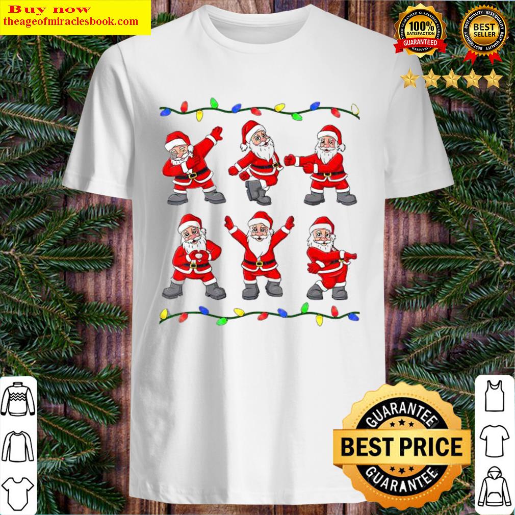 Christmas Santa Claus Dancing Tree Lights Shirt
