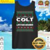 colt lifetime member ugly christmas first last name tank top