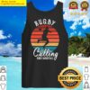 cool funny rugby is calling must go team champions tank top