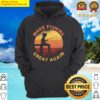 cool retro sunset fisherman silhouette hoodie