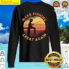 cool retro sunset fisherman silhouette sweater