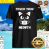 cover your meowth mask black cat funny halloween costume shirt