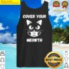 cover your meowth mask black cat funny halloween costume tank top