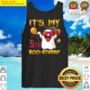 cute horror halloween birth boo 5 years old ghost tank top
