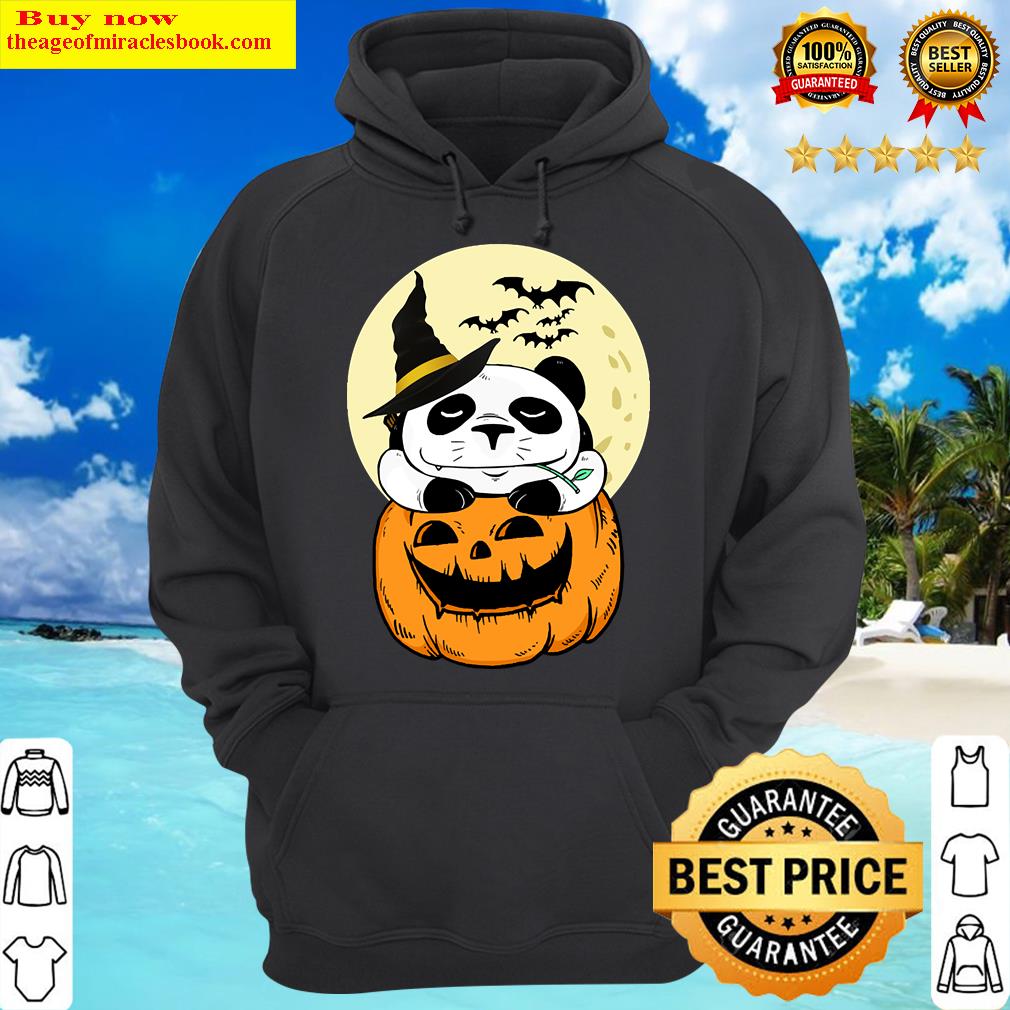 cute panda witch pumpkin hoodie