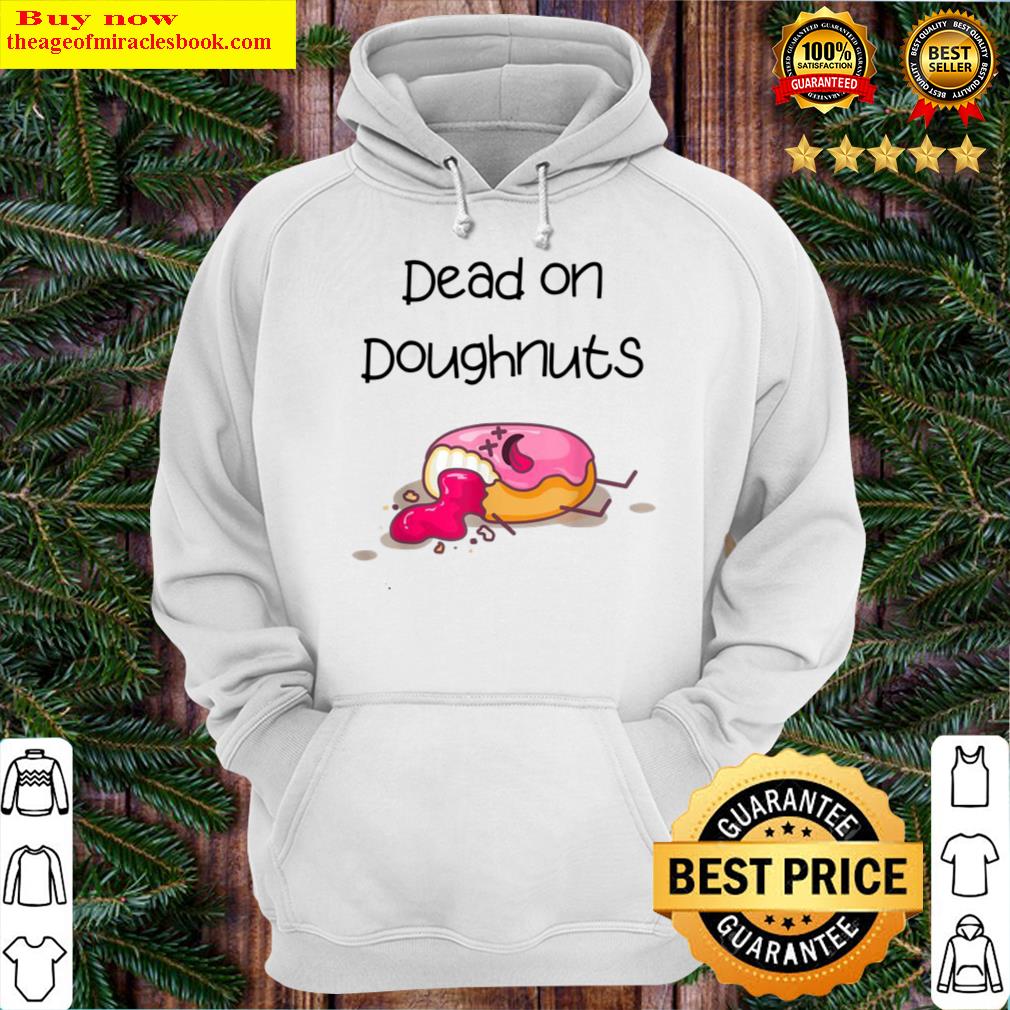 dead on doughnuts pink kawaii donut mystery pun hoodie