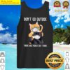 dont go outside there are people out there cats wearing mask tank top
