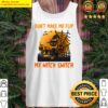 dont make me flip my witch switch cat tank top