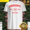 emergency athletic distressed logo shirt