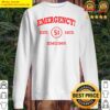 emergency athletic distressed logo sweater