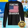 fencing grandpa american flag july 4th sweater