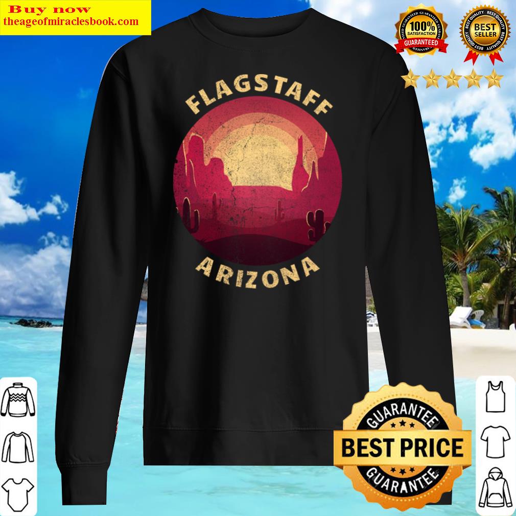 Flagstaff Arizona Desert Illustration Vintage Souvenir T-shirt Sweater