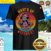 funny halloween whats up witches cat shirt