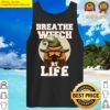 funny respiratory therapist halloween breathe witch rt life tank top