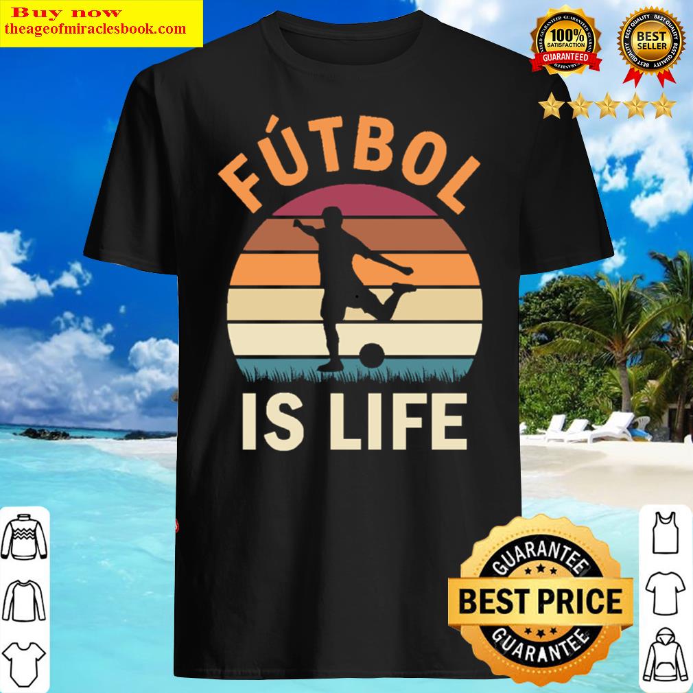 Futbol Is Life Football Lover Vintage Sunset