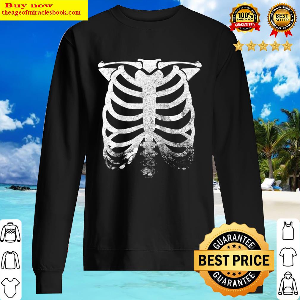 Halloween Skeleton Rib Cage Retro Vintage Sweater