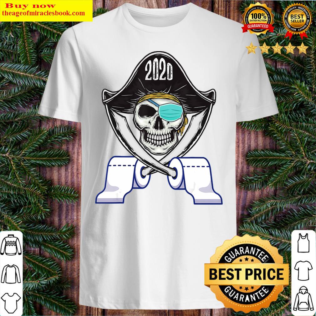 Halloween Toilet Paper Skull Mask Pirate Boys T-shirt