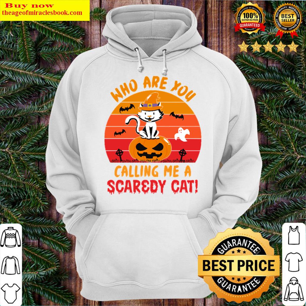 halloween who are you scaredy cat hoodie