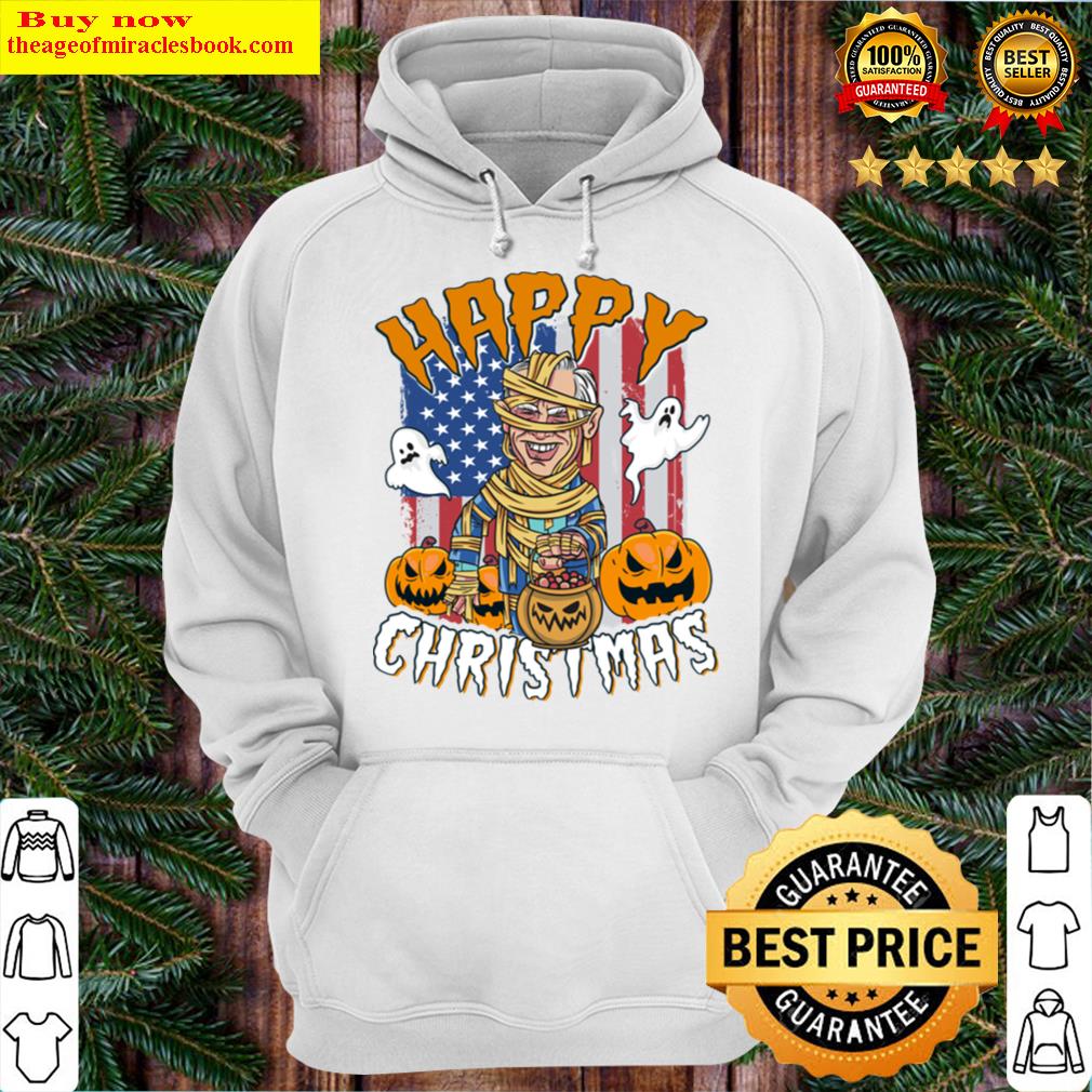 happy christmas halloween american flag boo joe biden hoodie