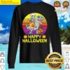 happy halloween skeleton riding mummy dinosaur sweater
