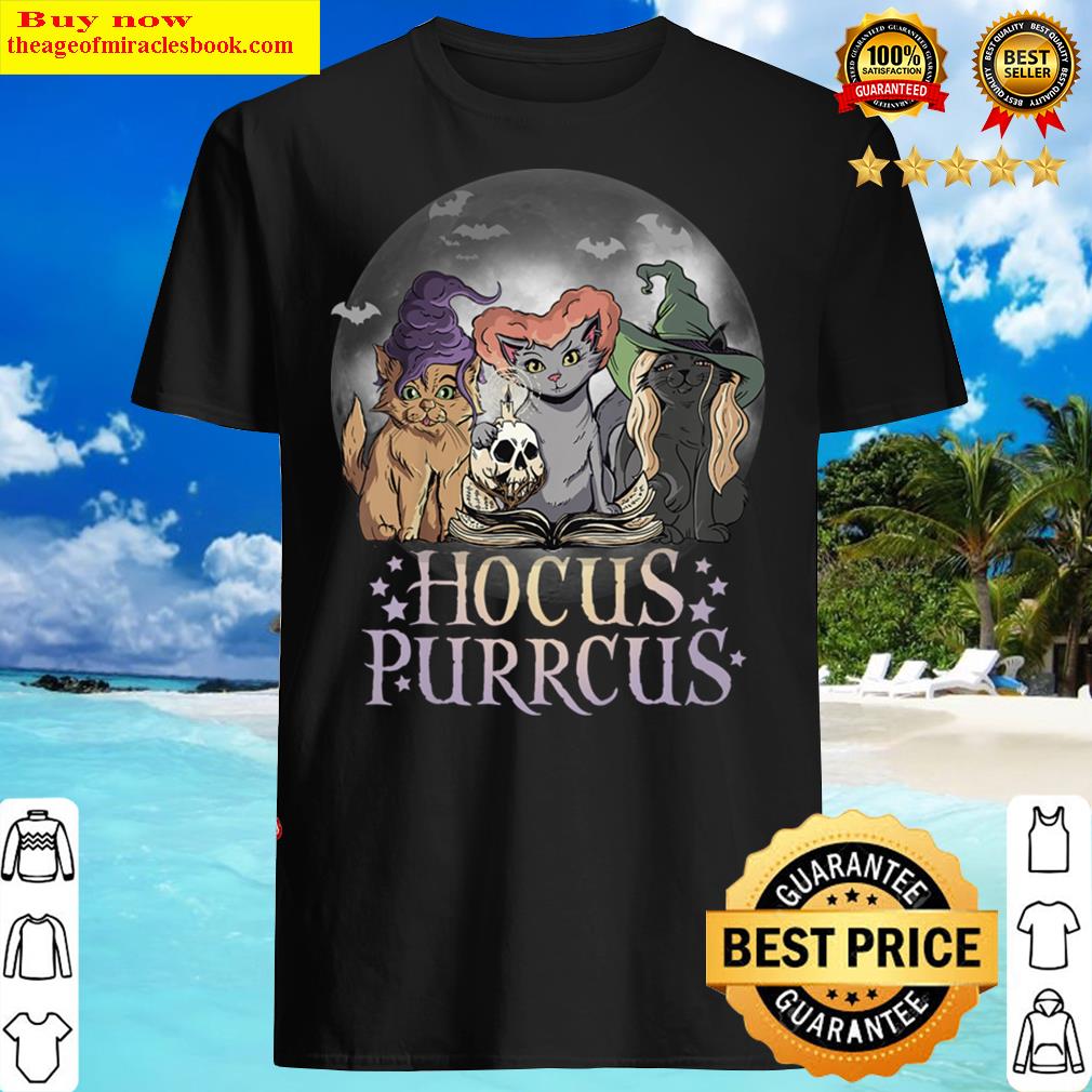 Hocus Purrcus Cat Witches Funny Halloween Parody Shirt