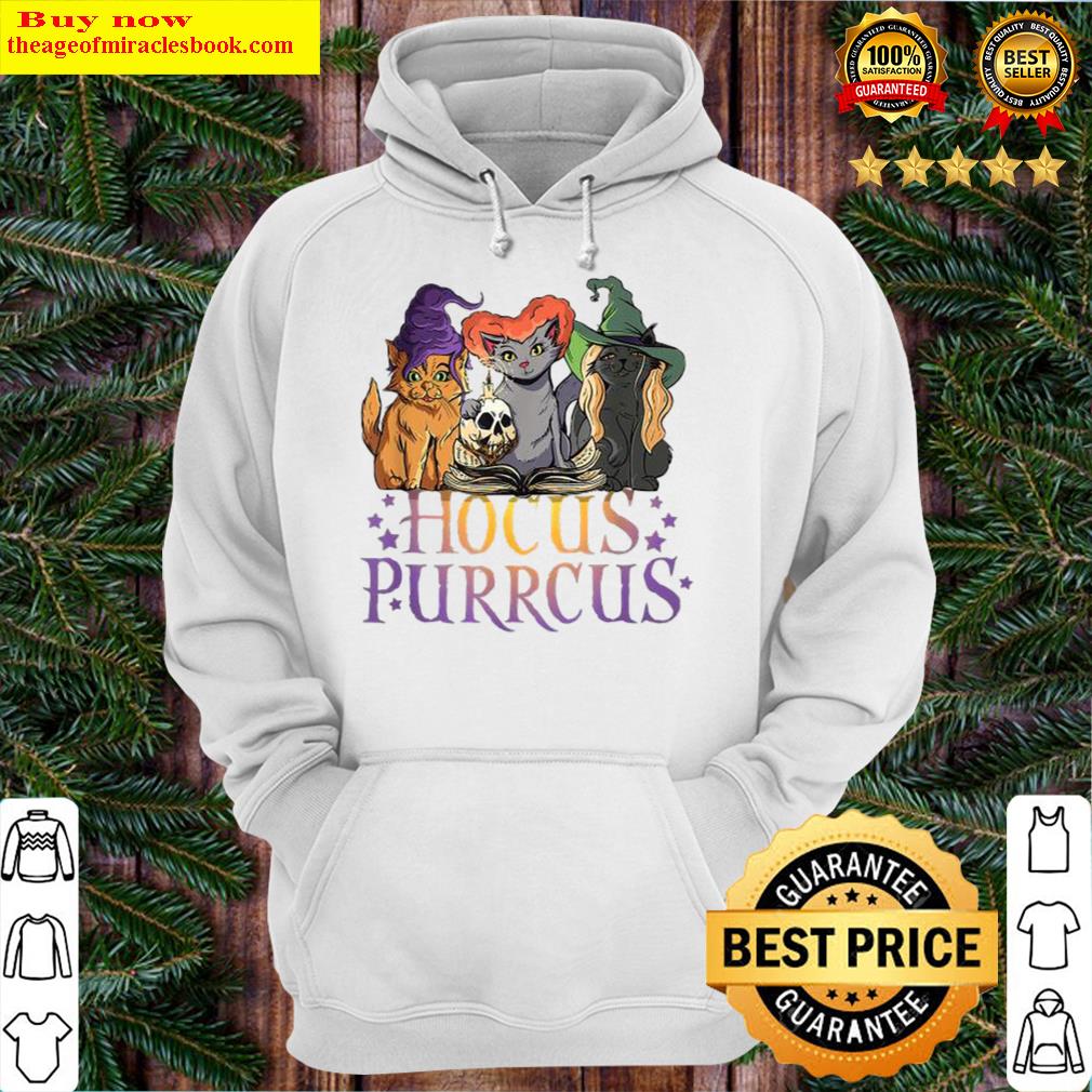 hocus purrcus halloween witch cats parody hoodie