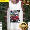 i found the key to happiness surround yourself with snoopy and stay away from idiots tank top