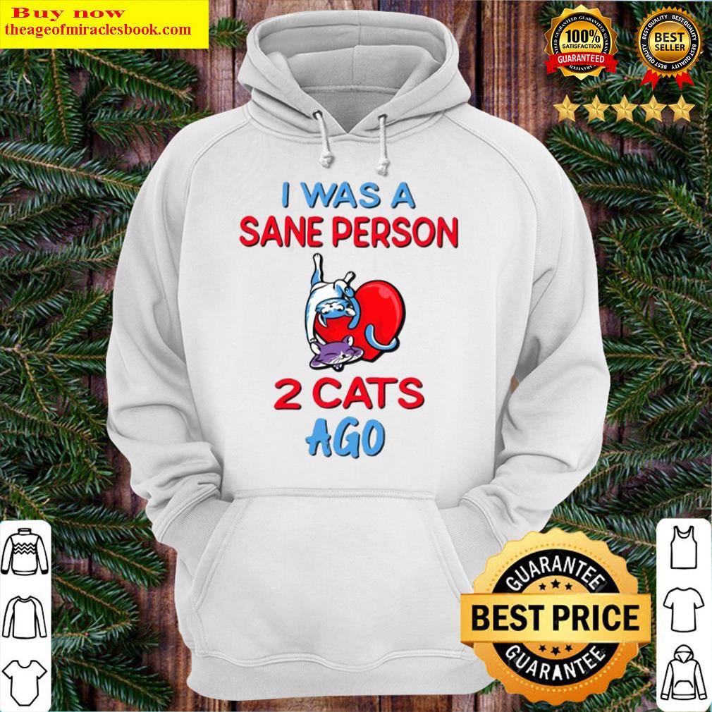 i was a sane person 2 cats ago hoodie