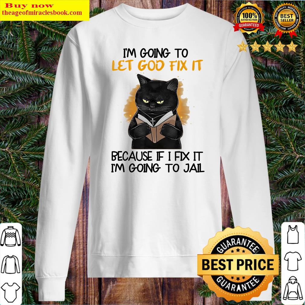 im going to let god fix it cat sweater