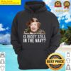 is rusty still in the navy hoodie