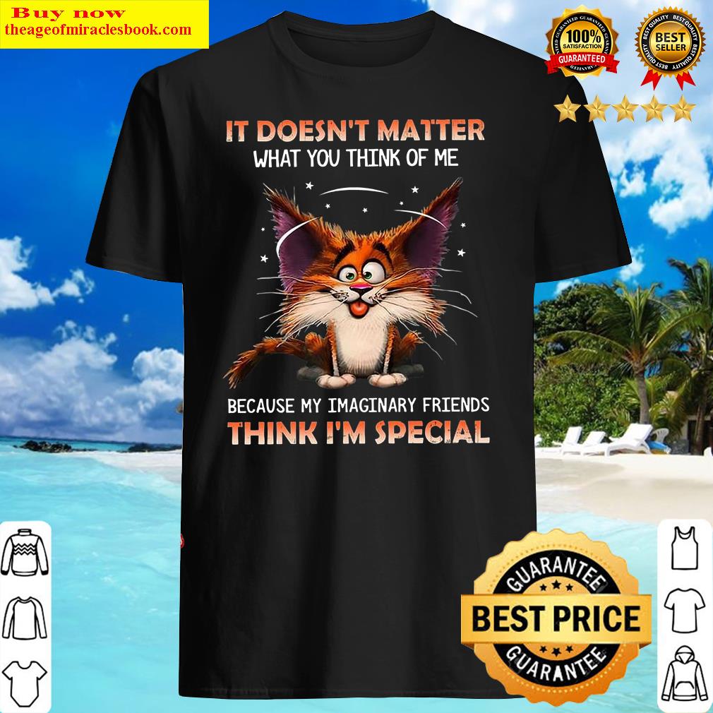 it doesnt matter what you think of me because my imaginary friends cat shirt