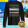 jennings lifetime member ugly christmas first last name sweater