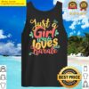 just a girl who loves karate gift graphic tank top