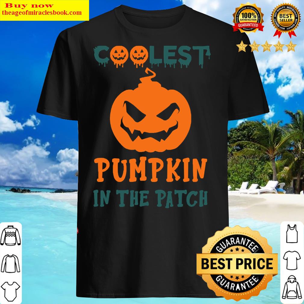 Kids Coolest Pumpkin In The Patch Halloween Boys Girls T-shirt