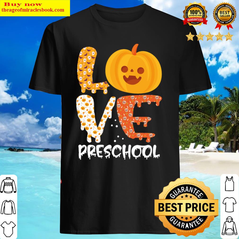Love School Halloween Pumpkin Teacher Student Shirt