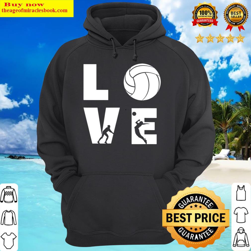 love volleyball volleyball gifts for teen girls hoodie