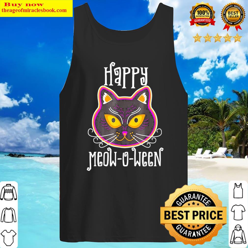 Meow-o-ween Black Cat Gift Shirt Tank Top