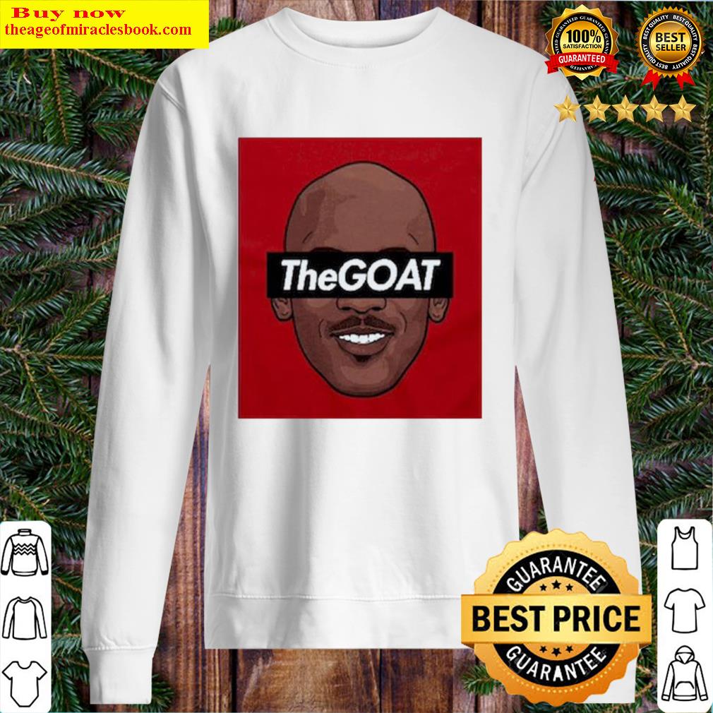 Michael Jordan The Goat Words Supremacy Legends Red And White Sweater