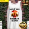 never underestimate an old man who loves whiskey and was born in november sunset tank top