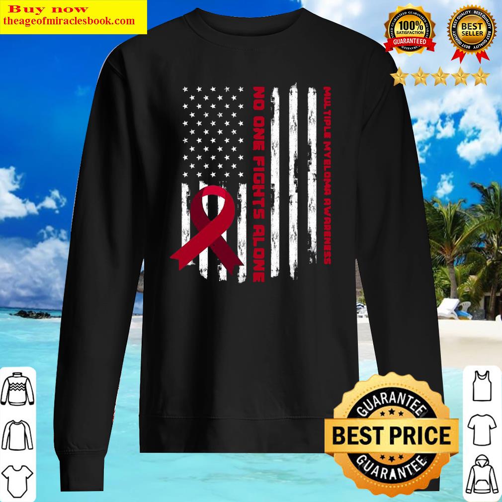Multiple Myeloma American Flag T-Shirt Multiple Myeloma American Flag T-Shirt