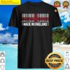 official made in england strichcode flagge shirt