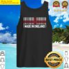 official made in england strichcode flagge tank top
