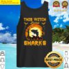 official this witch loves sharks halloween cosplay tank top