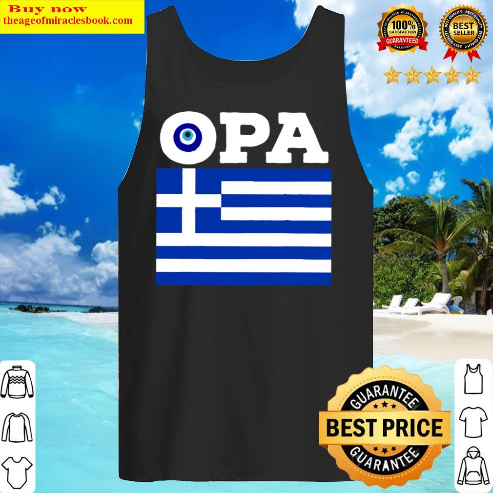 Opa Greek Flag Pride Greece Evil Eye Mediterranean Slang Tank Top