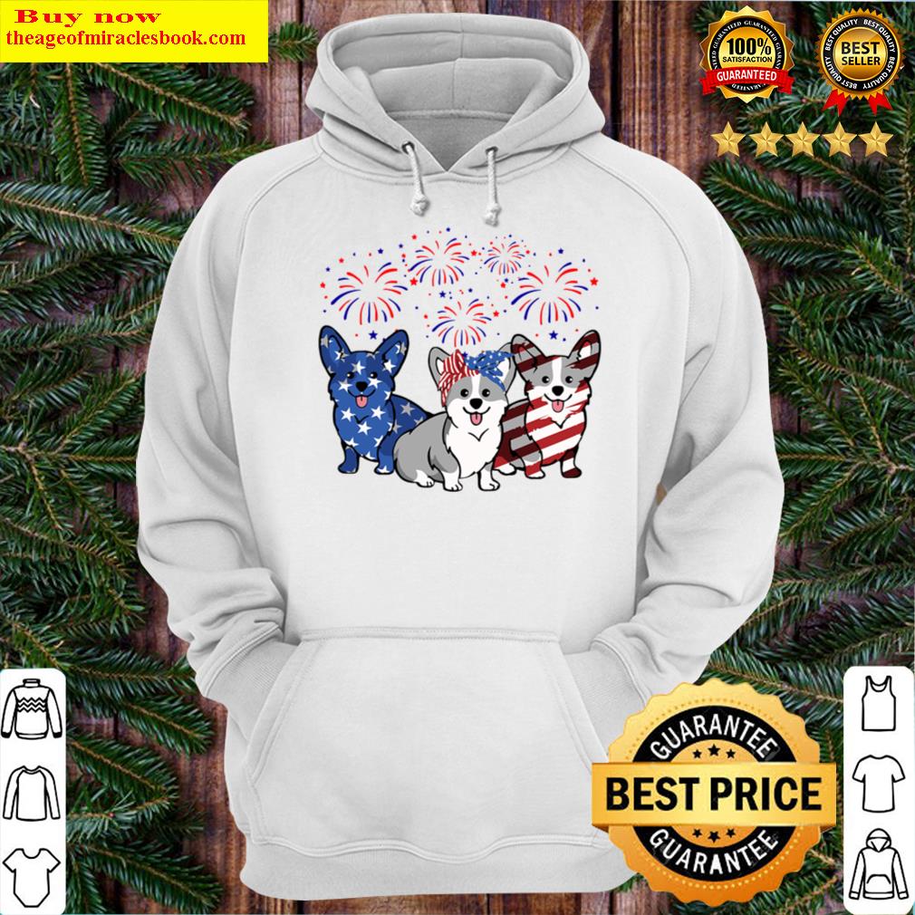 patriotic american corgi hoodie